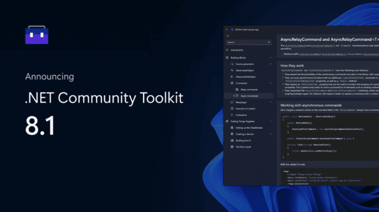Microsoft introduceert .NET Community Toolkit 8.1