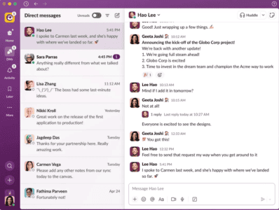 Slack kijkt een beetje af bij concurrent voor grootste redesign ooit