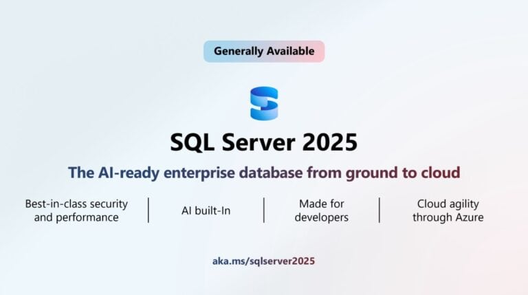 SQL Server 2025 beschikbaar: verbeterde security en prestaties
