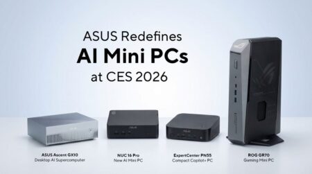 ASUS toont AI-mini-pc’s NUC 16 Pro, ExpertCenter PN55 en Ascent GX10