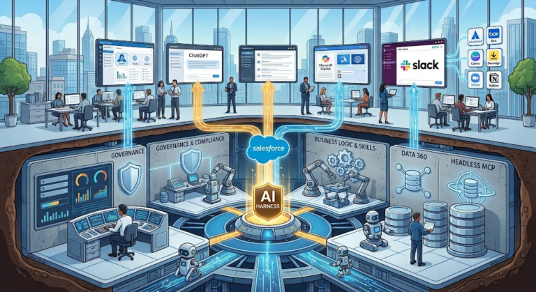 Salesforce geeft de interface weg om de laag eronder te claimen